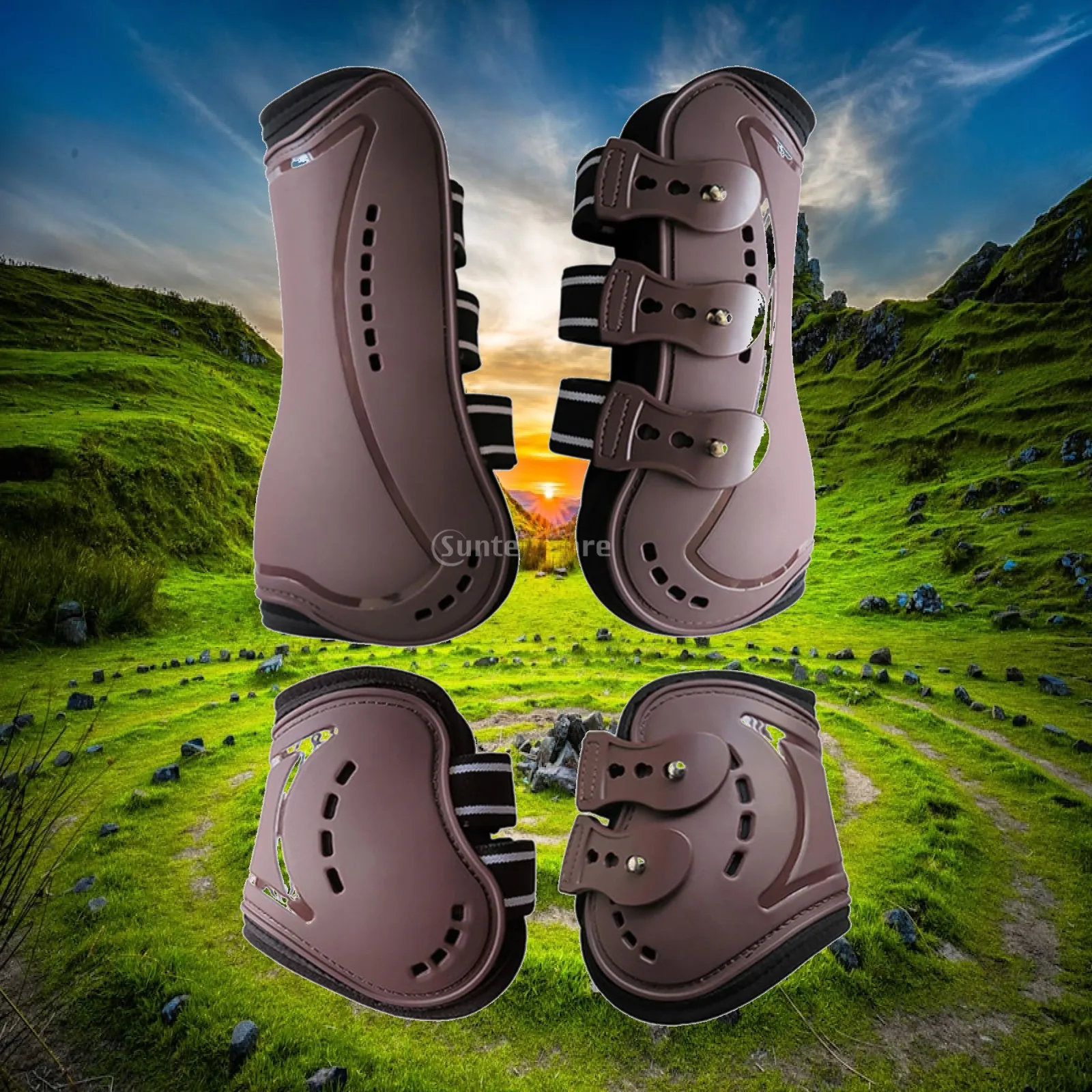 protective-horse-leg-guards-contoured-shell-breathable-neoprene-padding-adjustable-closure-secure-fit-for-active-riding-sports