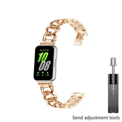 Stylish metal chain strap, Galaxy FIT3 SM-R390 smart wristband, men and women alternative wristbands