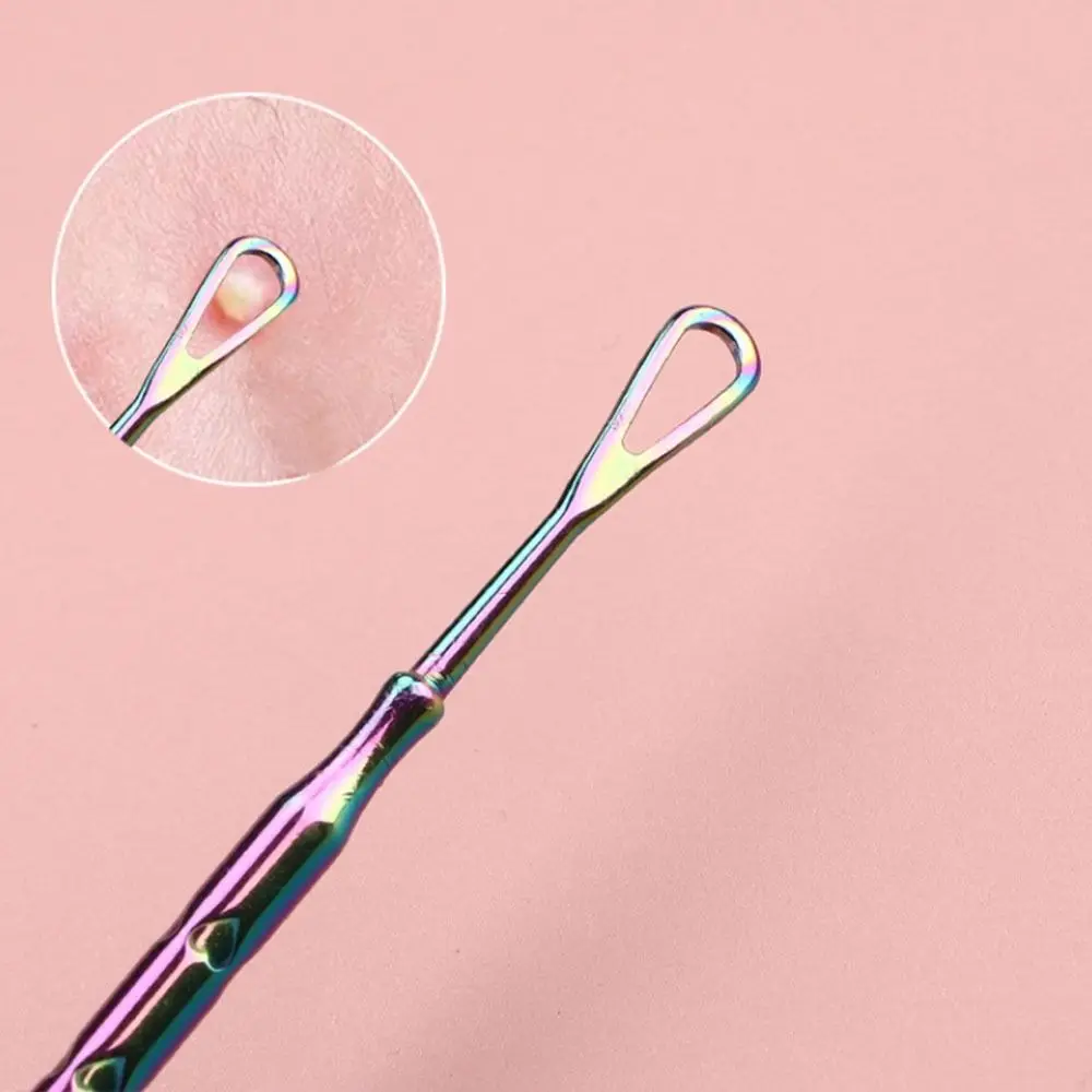 Stainless Steel Blackhead Shovel Leave No Print Manual Acnes Removal Needle Acne Treatment Pore Cleanser Blemish Remover Men