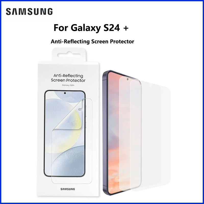 Original Anti-Reflection Screen Protector for Samsung Galaxy S24 Plus S24+HD Clear Anti-Scratch Genuine Protective Film EF-US926