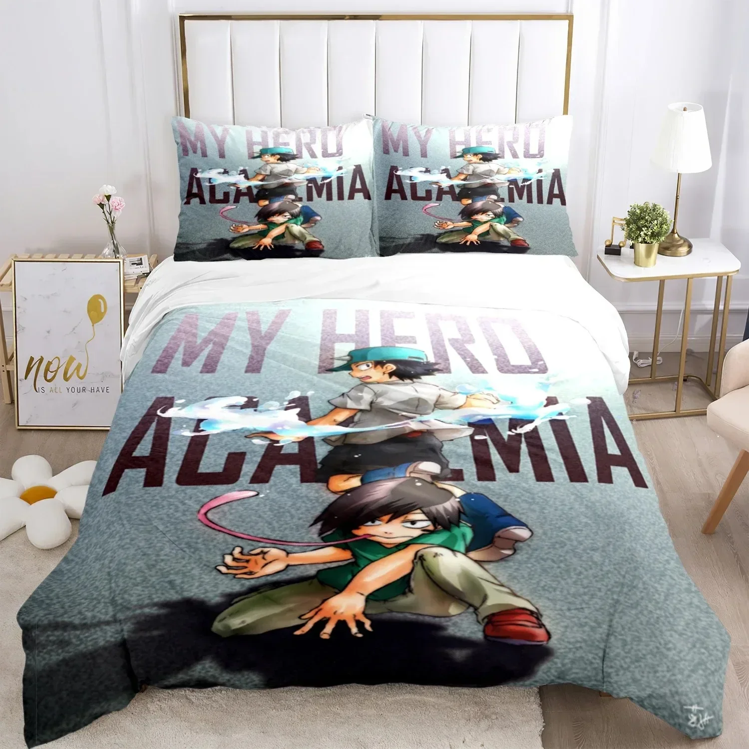 My Hero Anime Print Bedding Set For Bedroom Soft Modern Bedspreads Comefortable Kids Duvet Cover Quilt Cover And Pillowcase
