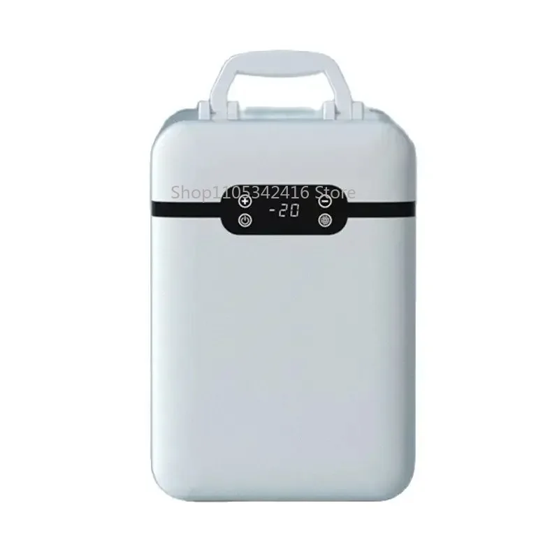 

20L Mini Refrigerator, Household & Student Cosmetic Fridge, Portable Car Home Dual-Use Cooler with Digital Display Compressor