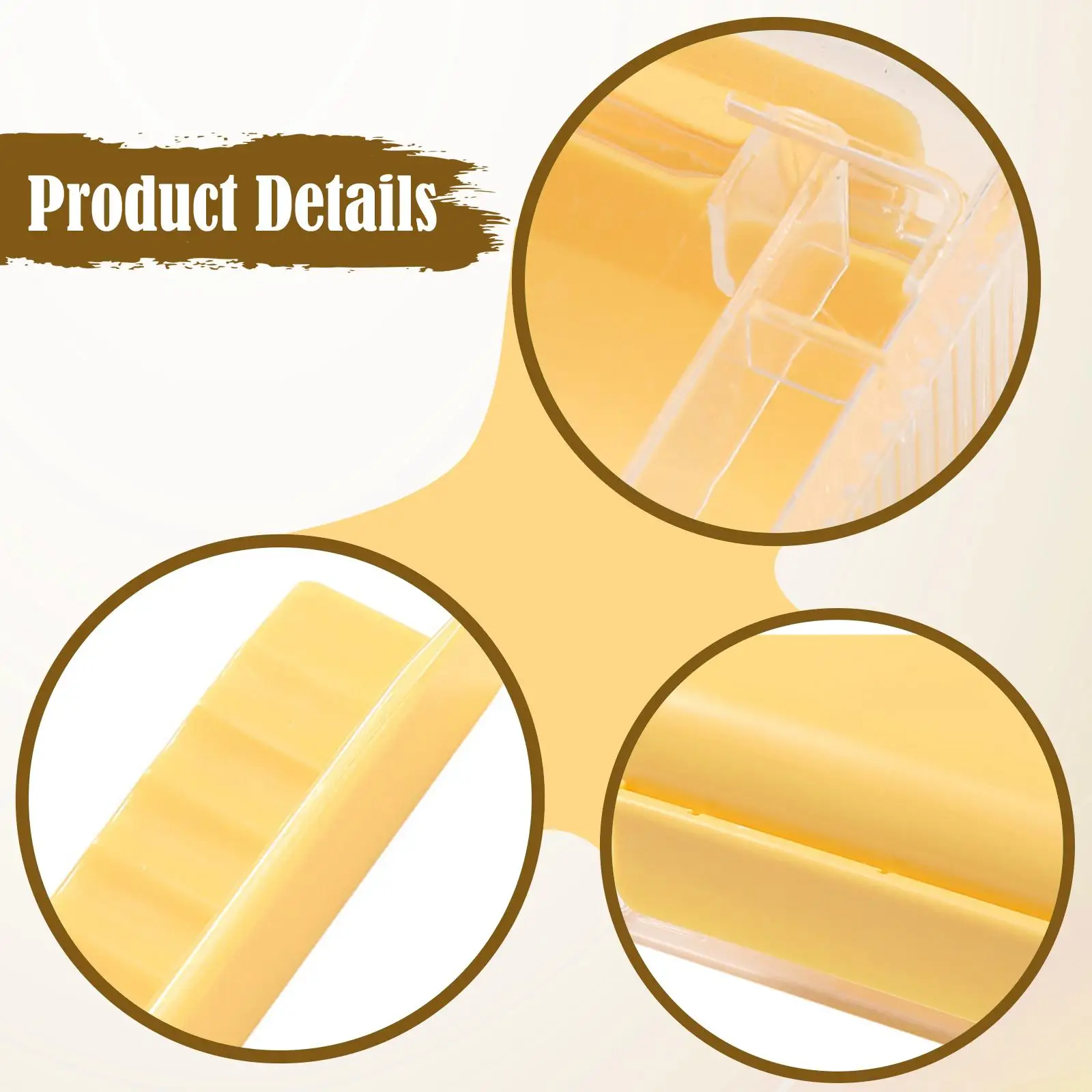 Large Butter Box with Lid Double-sided Closure Butter Slicer and Keeper for Butter Container