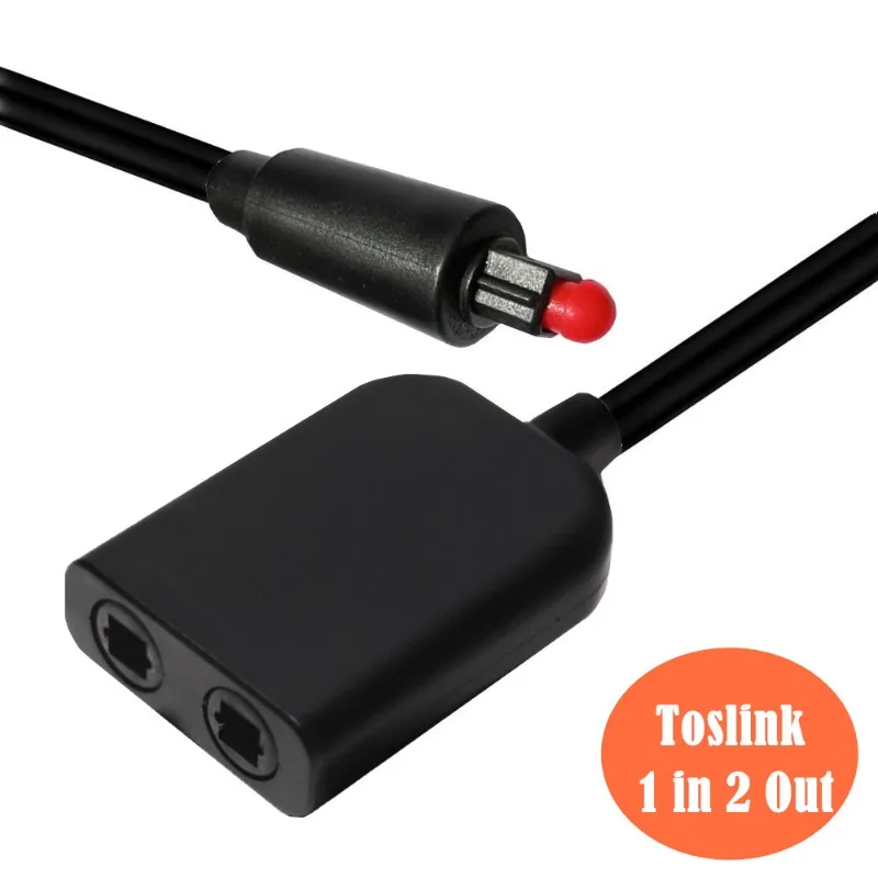 

6-CoreFiber Optic Converter 2 in 1 Out Audio Fiber Cable One Point Two, FiberOptic Adapter Audio Splitter