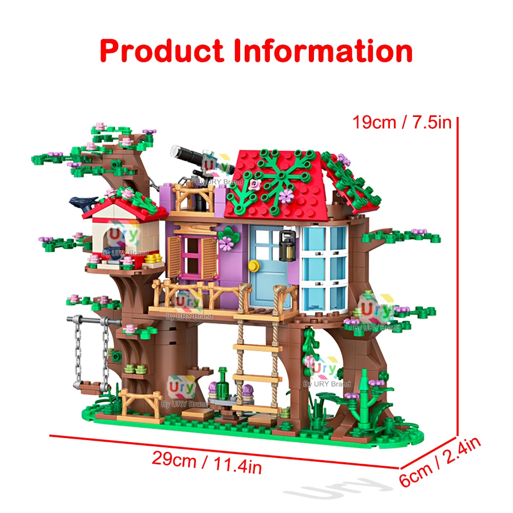 462 pcs Friends Tree House Villa Castle Model Building Blocks Sets Figures Garden DIY Toys for Birthday Gifts