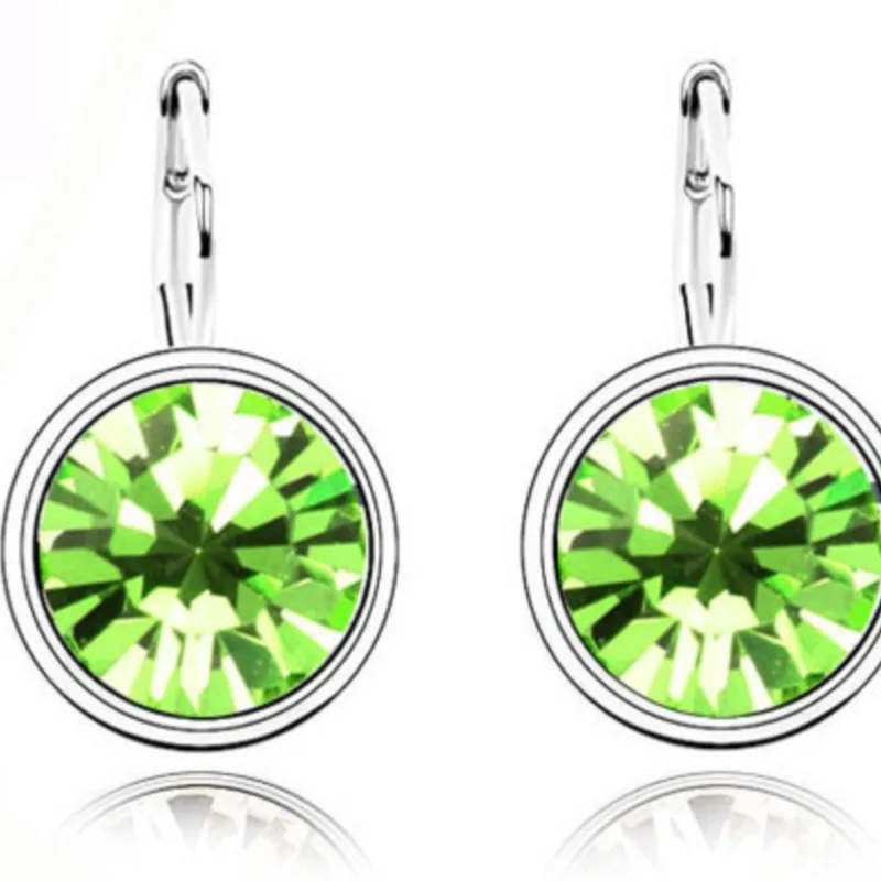 shine Crystal round moon Pendant candy sugar Earrings Fashion Jewelry charm girl dropshipping birthday gift party brand design