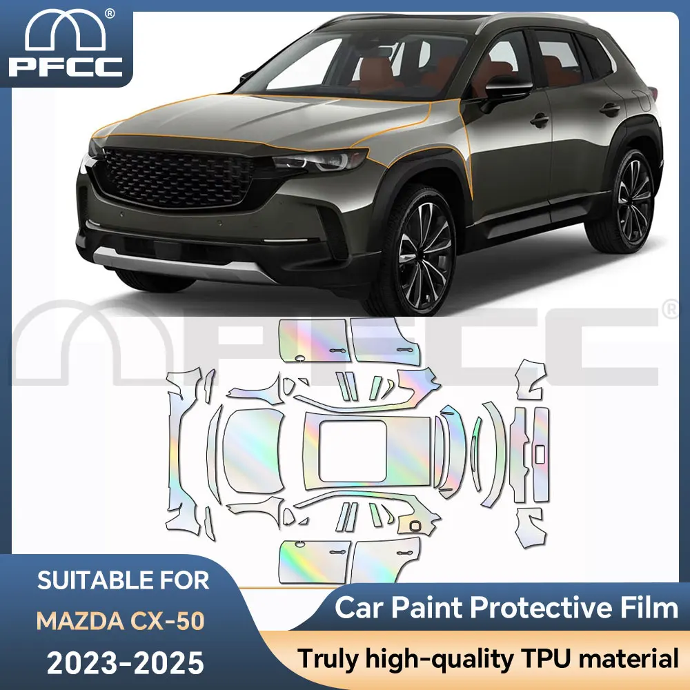

TPU For MAZDA CX-50 2023-2025 8.5mil Paint Protection Film Precut Car Body Sticker Clear Kit PPF Bra Transparent Repair Film
