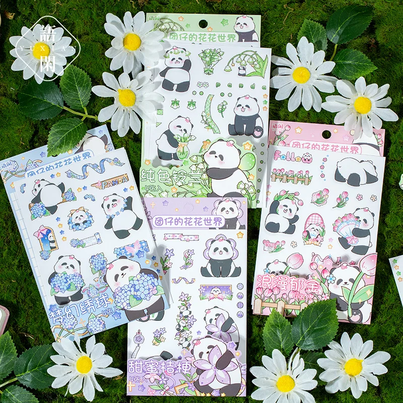 

8packs/LOT The Flower World of Tuanzi series cute lovely creative decoration DIY art paper sticker