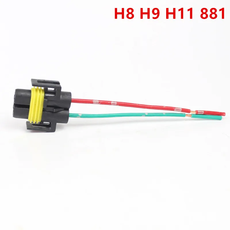 H7 9005 9006 H11 LED Headlight Blub Holder Ceramic Socket Wire Harness HB3 9005 HB4 9006 Halogen LED Connectors Pigtail Plugs