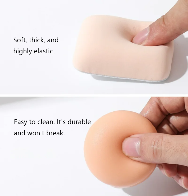 Bouffées de coussin humide et sec à double usage, applicateurs d'éponge Non absorbants pour fond de teint liquide, mélangeurs de maquillage réutilisables, 3 pièces