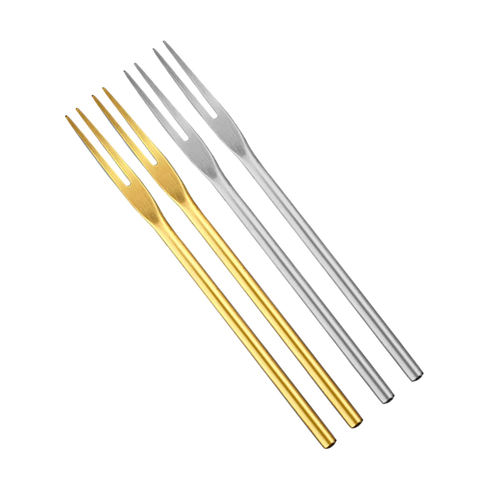 

4Pcs Stainless Steel Fruit Forks Dessert Cake Party Supplies Wedding Cute Picks Snacks Tools Kitchen Accessories