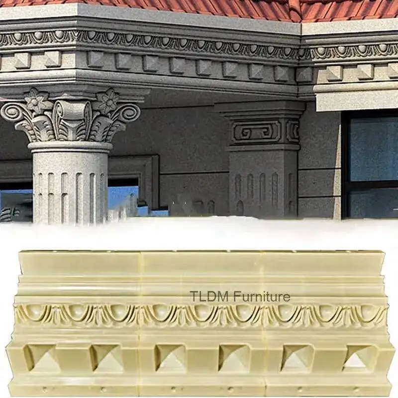

Modern Art Eaves Line Molds European Villa Eaves Line Exterior Wall Decoration Template Household Roman Column Cornice Drip Line