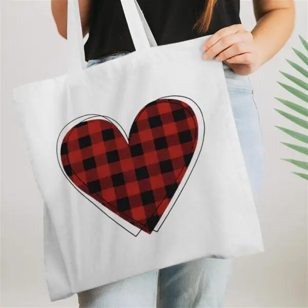 

Винтажные сумки-тоут с сетчатым узором в виде сердечек, подарок на День святого Валентина для женщин, холщовые сумки через плечо, стильные сумки с любовной тематикой.