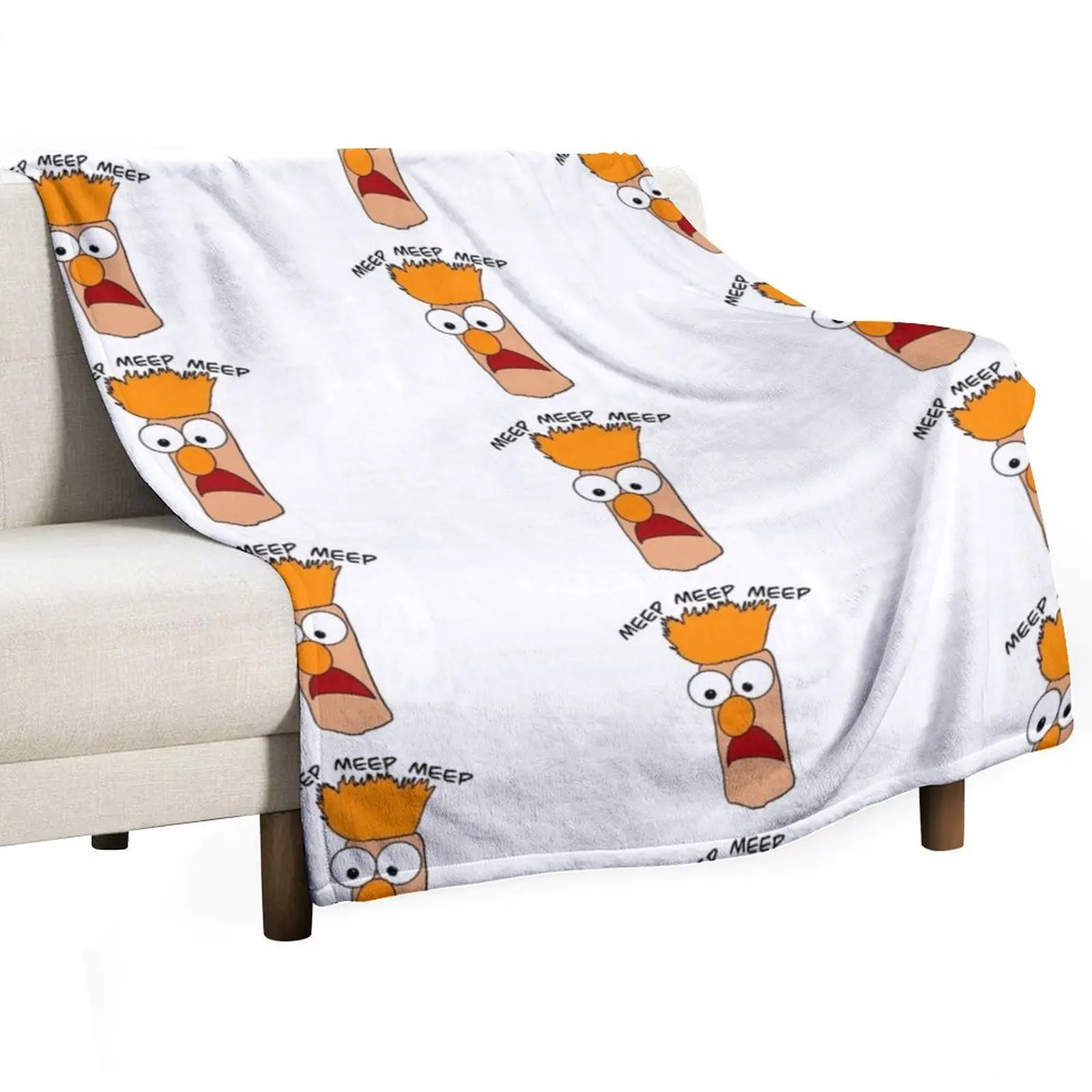 

The Muppets - Beaker Meep Meep Meep Throw Blanket Soft Home Decor Blanket for Couch Bedroom