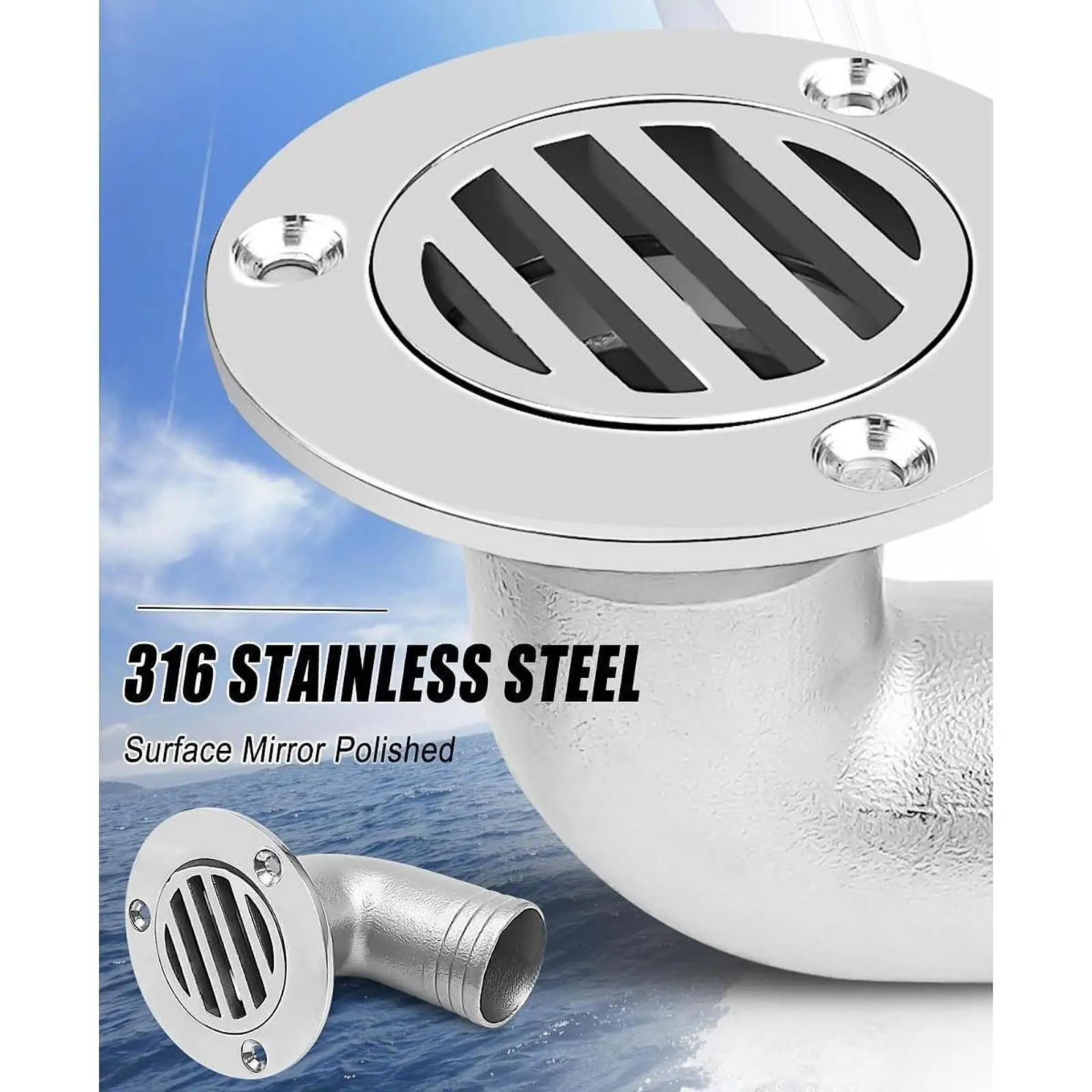 

Marine boat floor drain pipe, boat hardware, easy to replace spare parts and