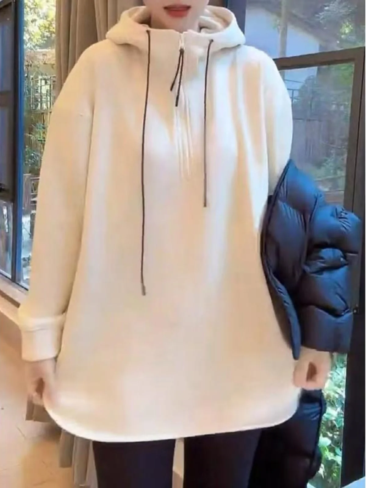 Leuke hoodies met capuchon Dames Tops Lady Turn-Down Cleanfit Fashions Boog Hoedloos Blok Dames Veters Vakantie Dameskleding Geblokkeerd