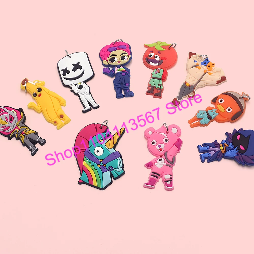 Original Fortnited Game Keychain Drift Peely Silica Gel Key Chain Pendant Exquisite Characters Cartoon Car Key Ring Jewelry — купить у AliExpress WW