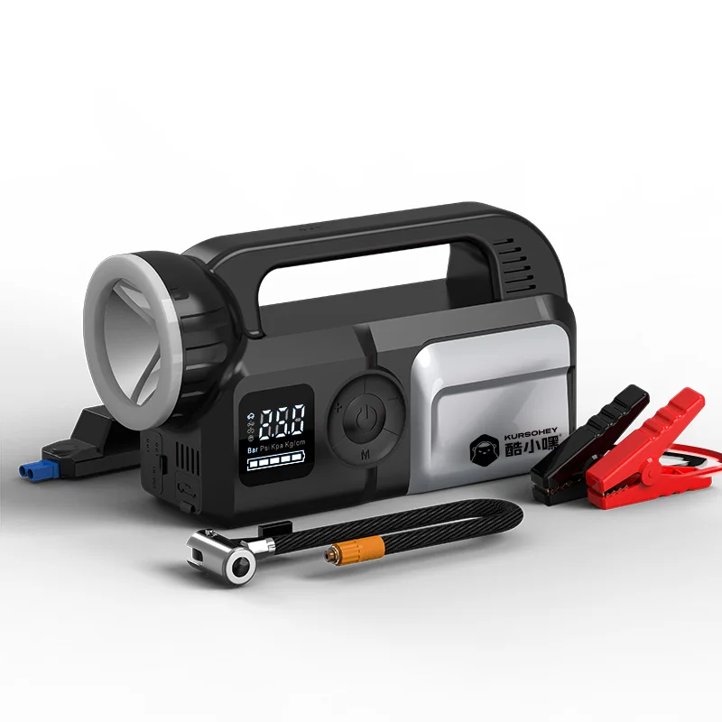 

Portable Jumper 5000a 160psi Jump Starter Battery with air Compressor