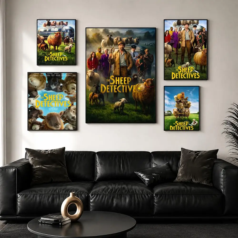 Movie The Sheep Detectives Painting Calligraphy Wall Art Canvas Poster Premium Home Decor Print for Living Room Bedroom