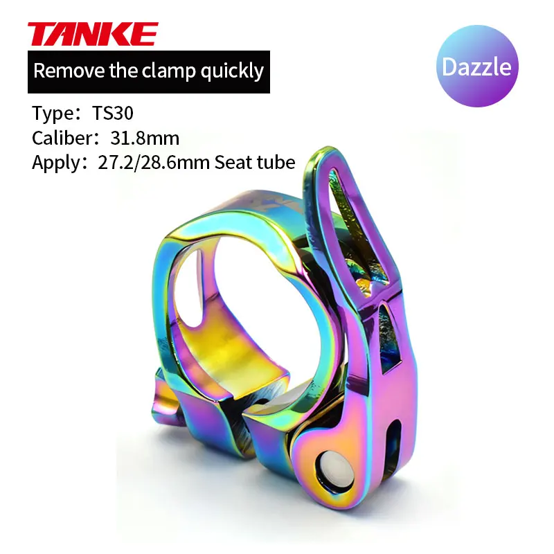 TANKE-MTB Rennrad-Sattelstützenklemme, schnelle Freigabe, ultraleichte Aluminiumlegierung, Mountainbike-Sattelstütze, Fahrradteile, 28,6, 31,8, 34,9 mm