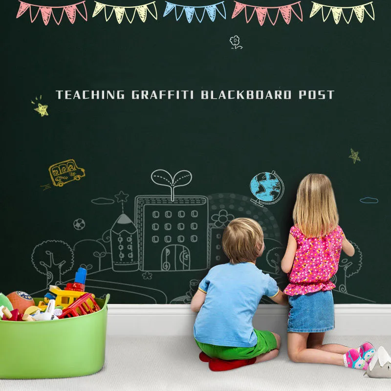 Self Adhesive Blackboard Wall Sticker, Blackboard Display Board, Children\'s Graffiti Painting Sticker, Hanging Wordpad