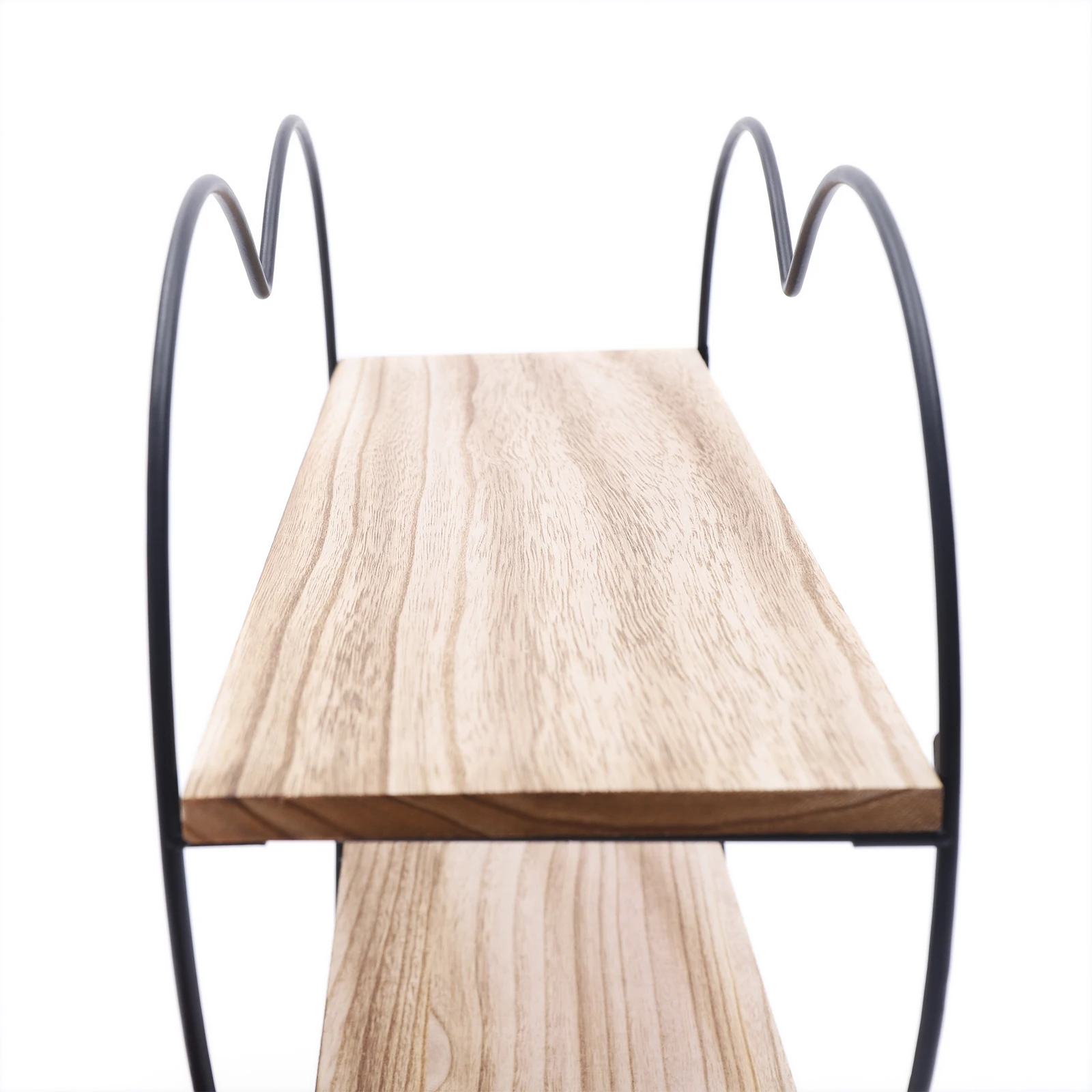 Modern 2-Layer Heart Shape Wall Decor Stand Storage Rack Display Stand Metal