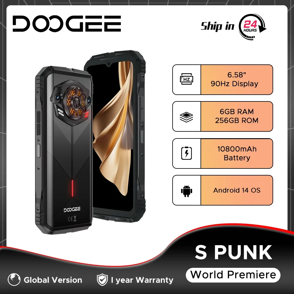 World Premiere DOOGEE S Punk Rugged Phone Android 14 6.58