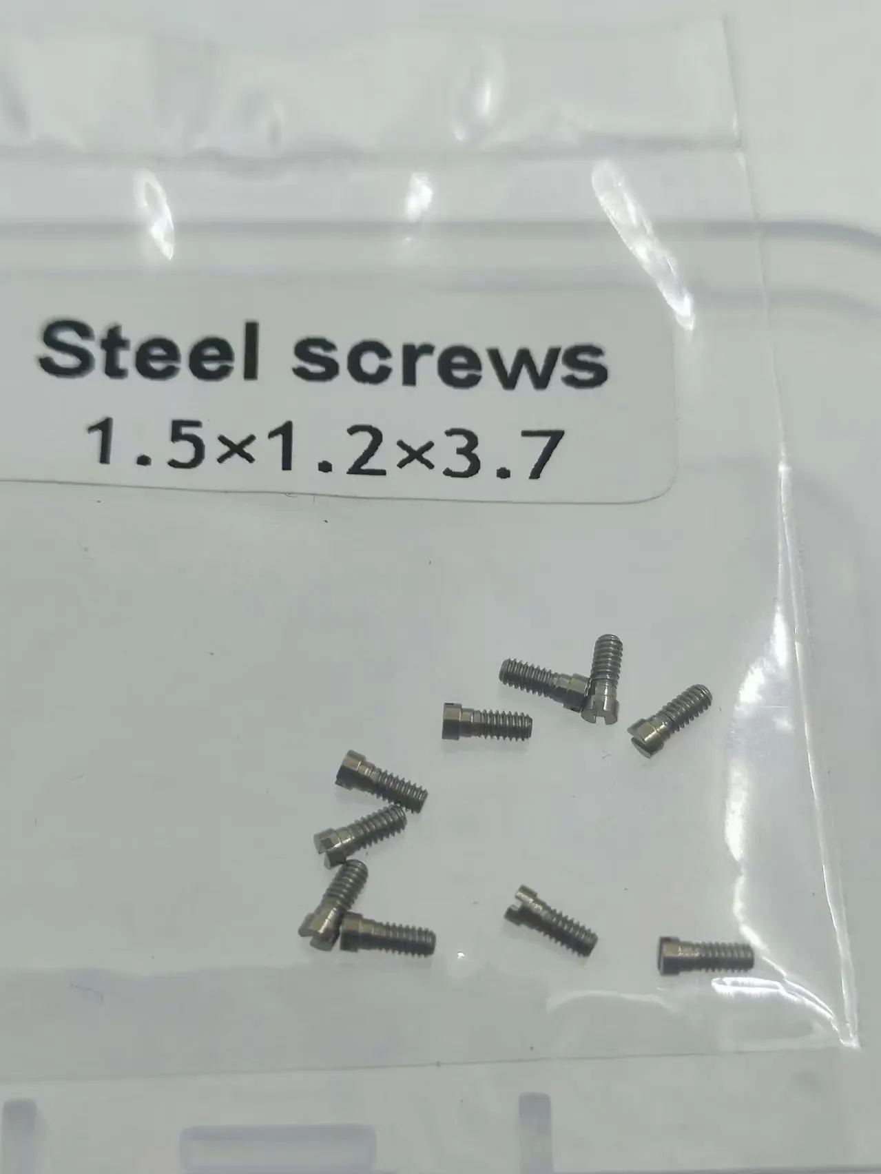Watch accessories back cover with all steel flat screws 0.8/0.9/1.0/1.2/1.4, universal for all steel screws 10pcs