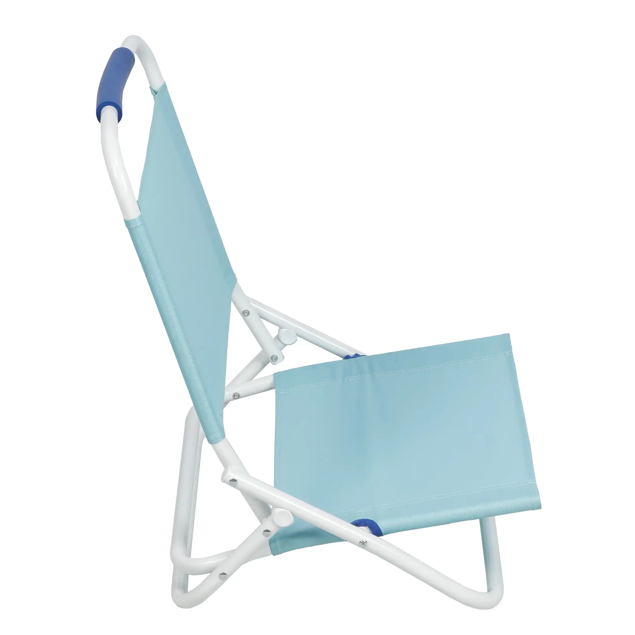 Легкий складной пляжный стул, портативный с ремнем для переноски, кресло с быстрой настройкой для кемпинга в песке, бирюзовый