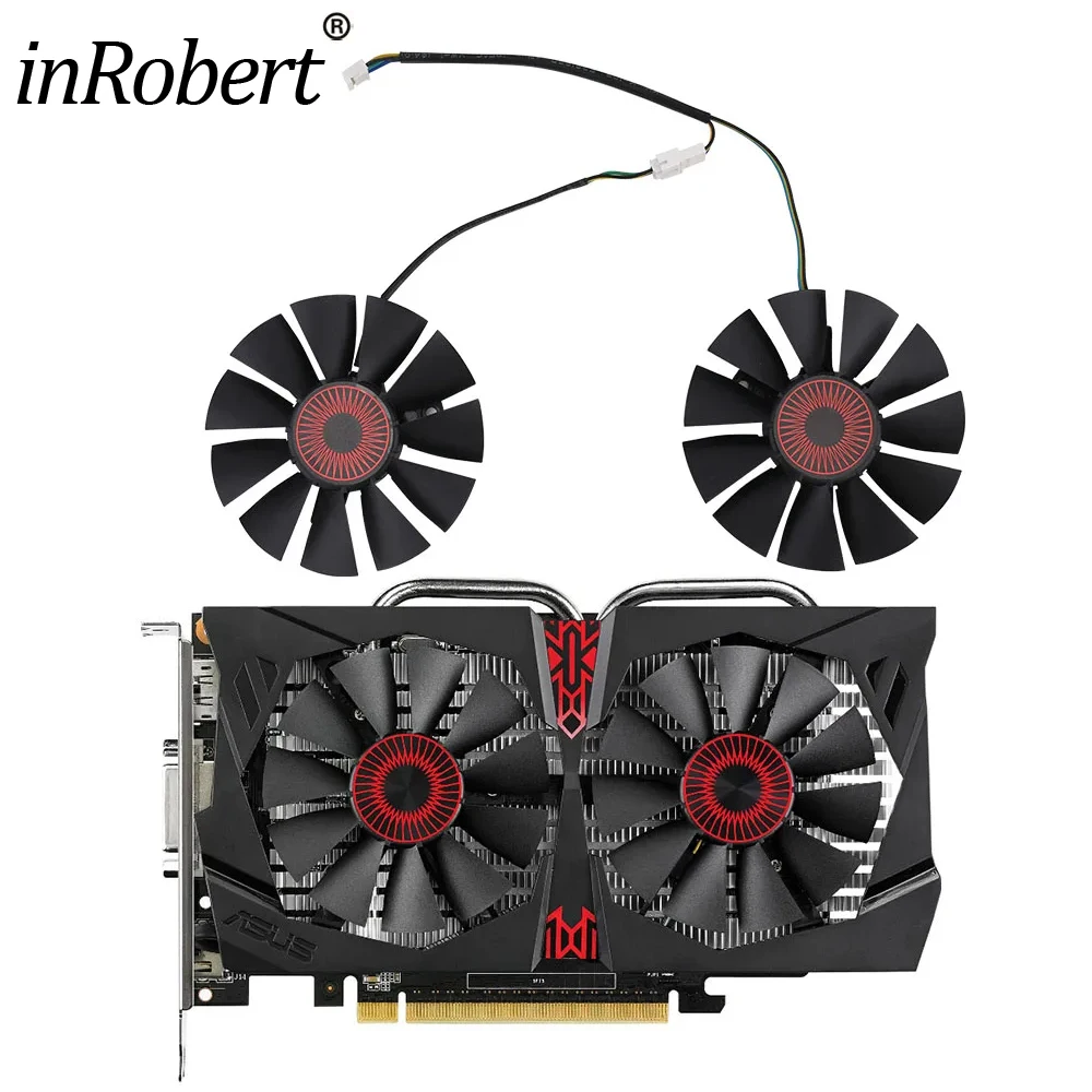 75mm T128010SH 4pin Video Card Fan Replace For ASUS STRIX GTX 750 Ti 960 1060 1050 R9 370 Graphics Card Cooling Fan