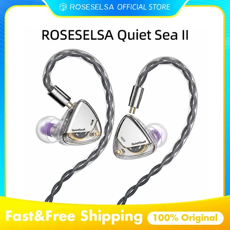 2026 VGP ROSESELSA Earphones QuietSeaII 1DD HIFI In Ear Monitors with Module IEM Cable Dynamic Diaphragm Driver Wired Earphones