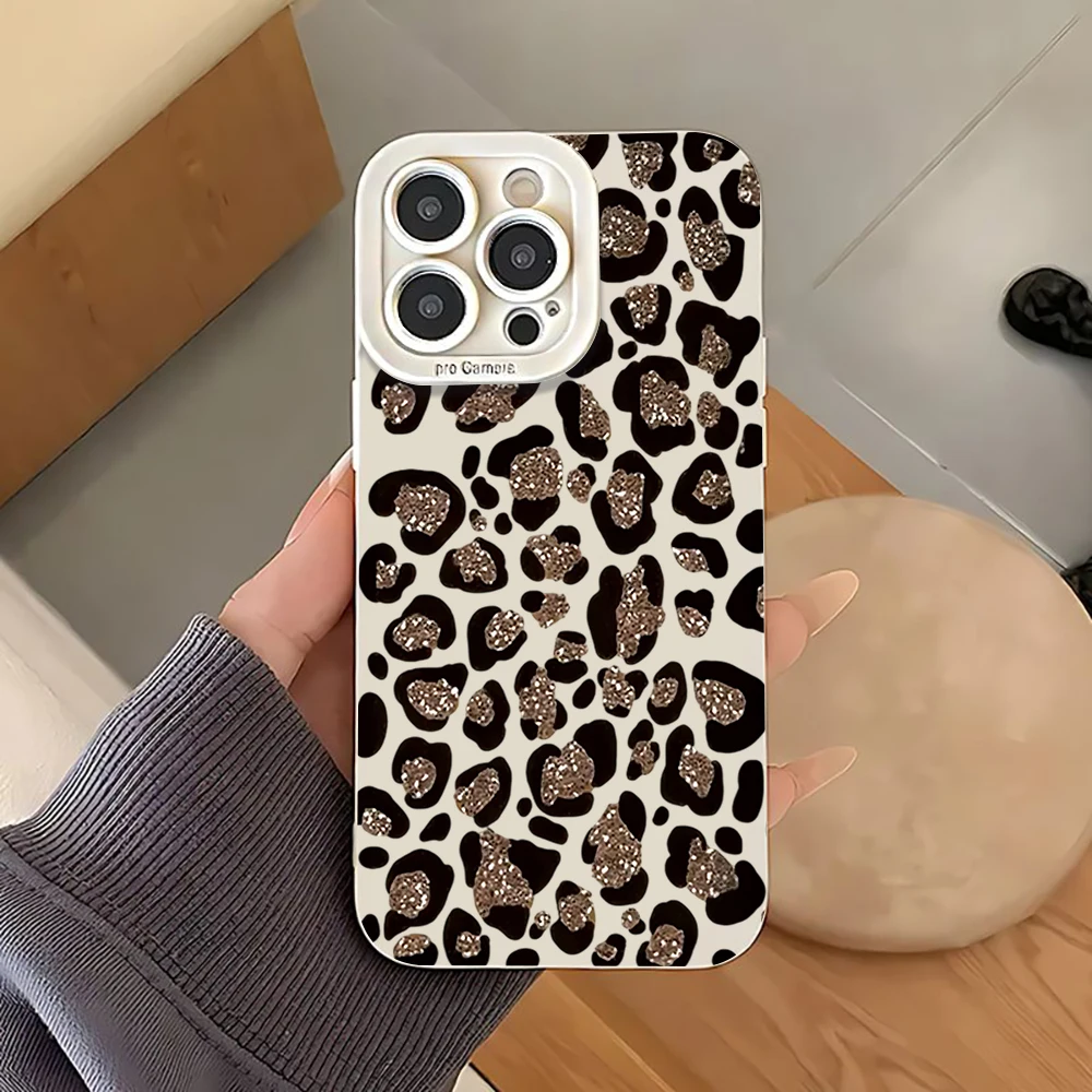 Lenpard Print Luxury Phone Case For Samsung Galaxy Note 20 S26 Ultra A56 A55 S25 Edge Plus A54 A53 A36 A34 A35 A33 A32 Cover