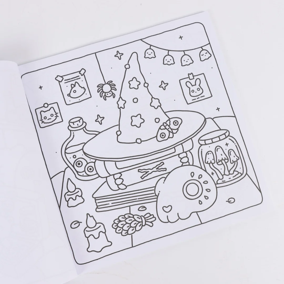 Spooky Fuzzy: كتاب تلوين لطيف ومخيف للبالغين والمراهقين للاسترخاء