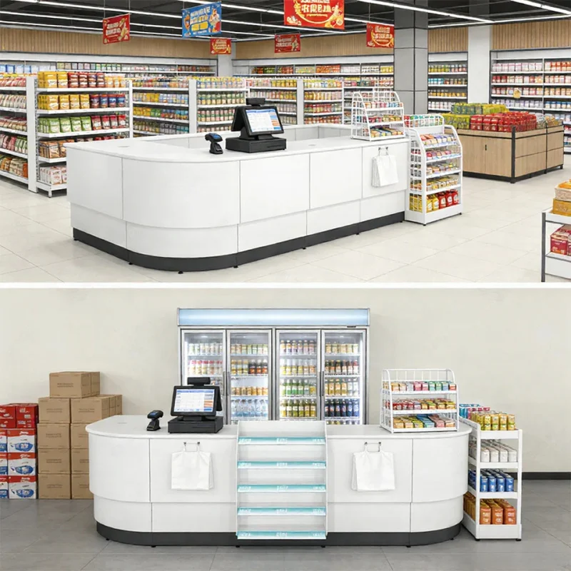custom.Supermarket Grocery Cash Boutiques Metallic Light Duty Supermarket Rack