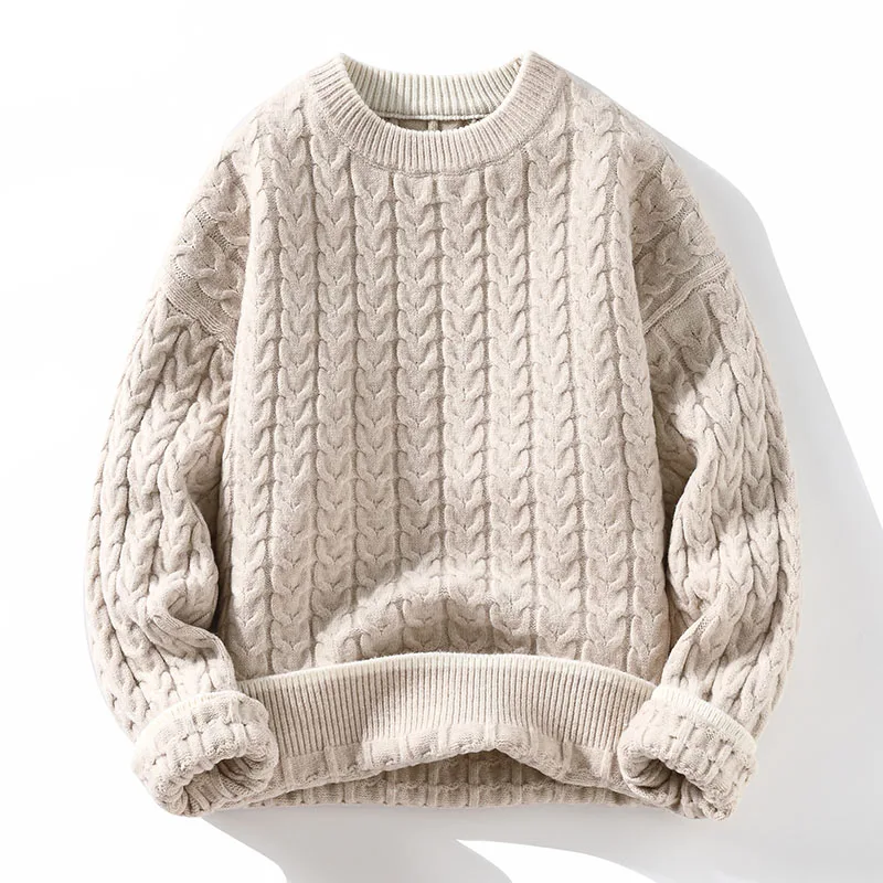 Autunno Inverno Uomo Caldo Maglia Pullover Moda O-Collo Patchwork Casual Maglione lavorato a maglia Uomo Vitalità giovanile Maglioni coreani