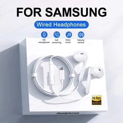 For Samsung Headphones Galaxy 20 21 22 23 in-ear Earphones Samsung Note 20 10 9 8 7 Type C 3.5mm Wired Headset Phone Accessories