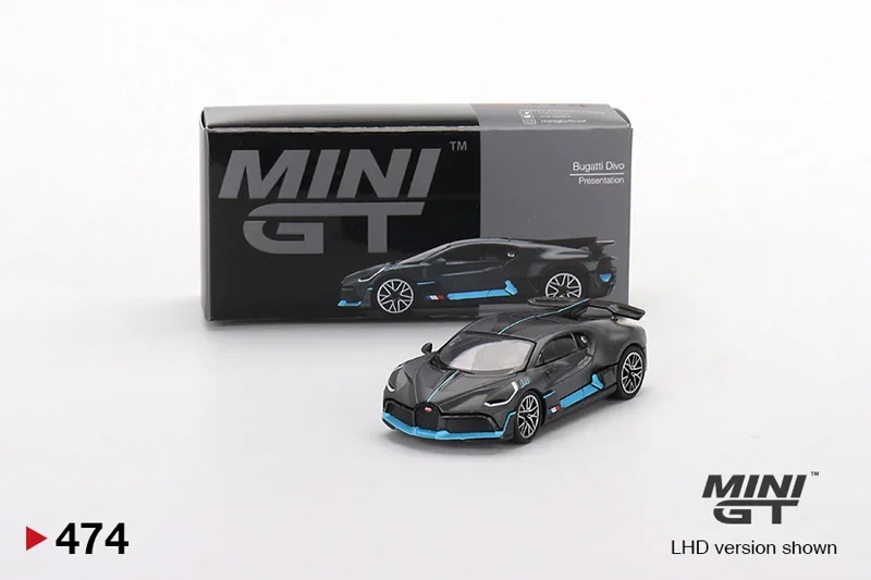 

МОДЕЛИ TSM MINIGT # 474 1:64 Презентация Bugatti Divo # 44, литая под давлением модель гоночного автомобиля, детские игрушки, подарок