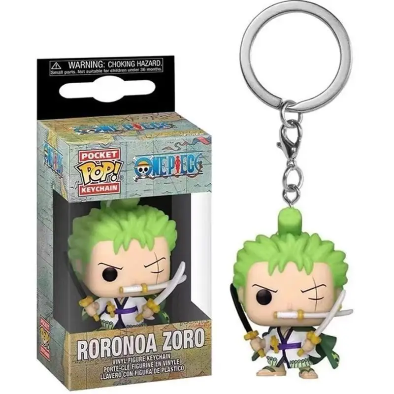 LLavero de bolsillo de una pieza YAMATO Roronoa Zoro Santoryu, muñeco de vinilo, figura de acción, modelo de colección de juguetes