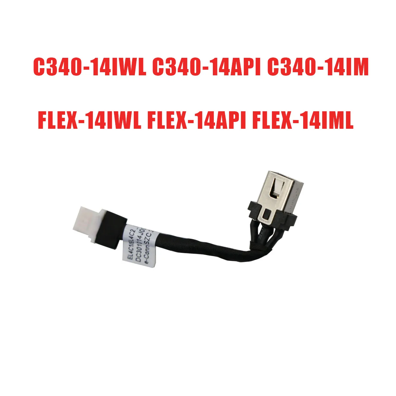 Laptop DC-IN Cable For Lenovo For Ideapad C340-14IWL C340-14API C340-14IM FLEX-14IWL FLEX-14API FLEX-14IML 81N6 5C10S29896 New