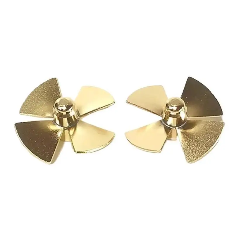 26mm Four-Blade Brass Left/Right Hand Thruster Pair for RC Boats, M3 Shaft Hole