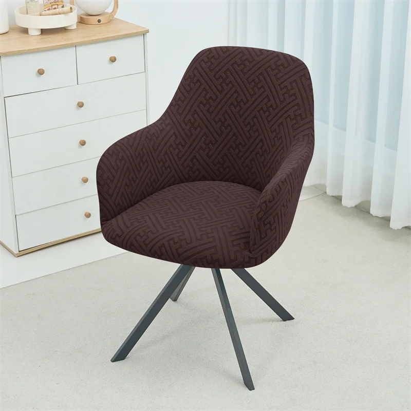 1pc Jacquard Hoge Arm Stoelhoes Stretch Kantoor Rocker Seat Case Anti-vuile Fauteuil Eetkamerstoel Protector voor Hotel Thuis