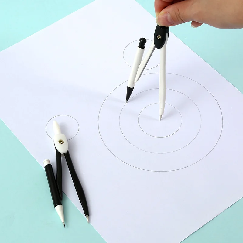 

Metal Drawing Compass Set Math Geometry Tools for Circles School Supplies Students Stationery Compass Portable Drawing Compasses