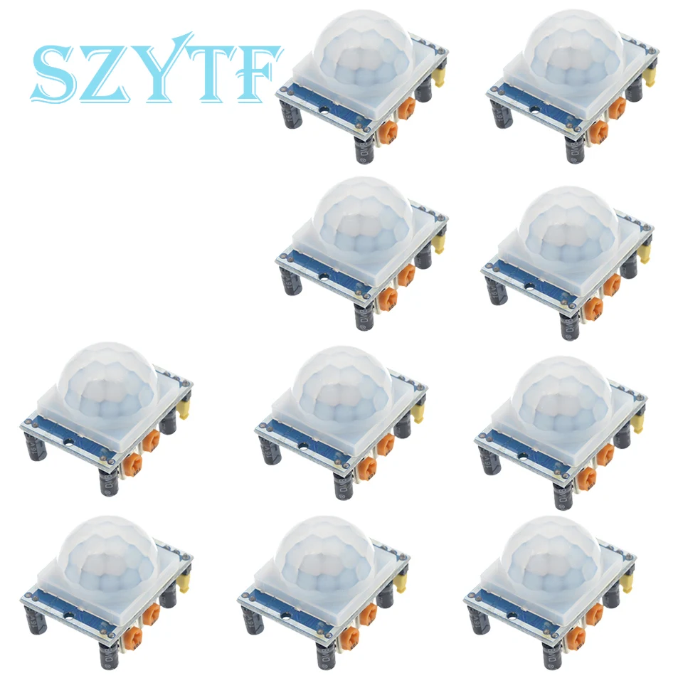 1-10pcs HC-SR501 Adjust IR Pyroelectric Infrared PIR Motion Sensor Detector Module For Arduino For Raspberry Pi Kits + Case