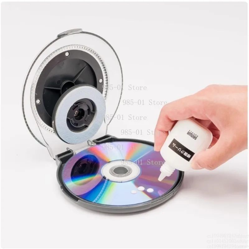 CD Disc Scratch Repair Machine DVD Data Recovery Tool Set with Cleaning Fluid Paste Cleaner