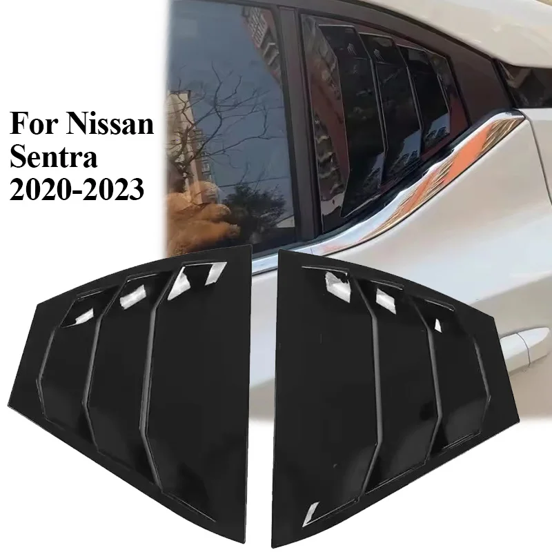 Rear Window Side Vent Shutter Louver Cover Trim For Nissan Sentra 2020-2023 Rear Louver Decoration Auto Part Car Accessories
