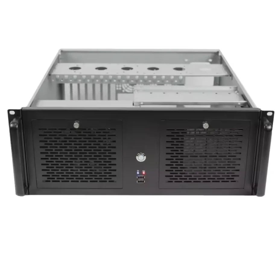 19 Inch Desktop Industrial Computer Server Case 4U Rackmount Storage Fan ATX PC Chassis Industrial Desktop Fan Stocked Btx
