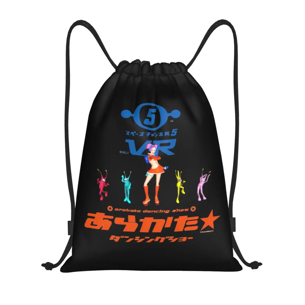 Space Channel Ulalas Swingin Report Show Backpacks Fashion Drawstring Bundle Pocket Sports Bag Book Bags for Man Woman School