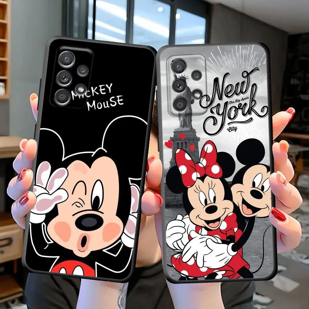 Funda Case For Samsung Galaxy S23 S22 S21 S20 FE S10 S24 LITE S9 S8 PLUS ULTRA 5G Phone Case Shell Cute M-Mickey M-Minnie Mouse