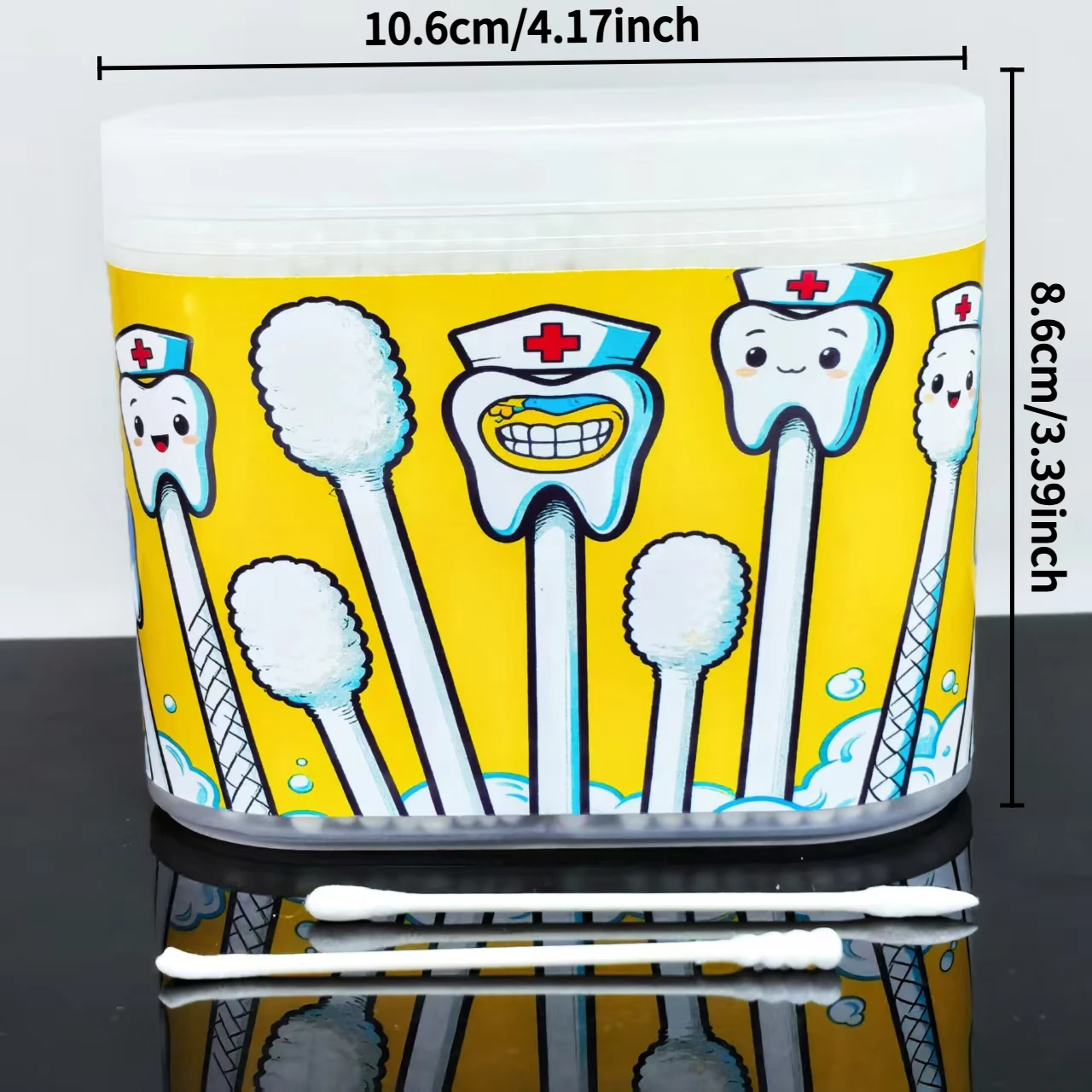 600 шт., палочки для ватных палочек World Tooth Love Day, двусторонние ватные палочки, ватные палочки в подарок на фестиваль