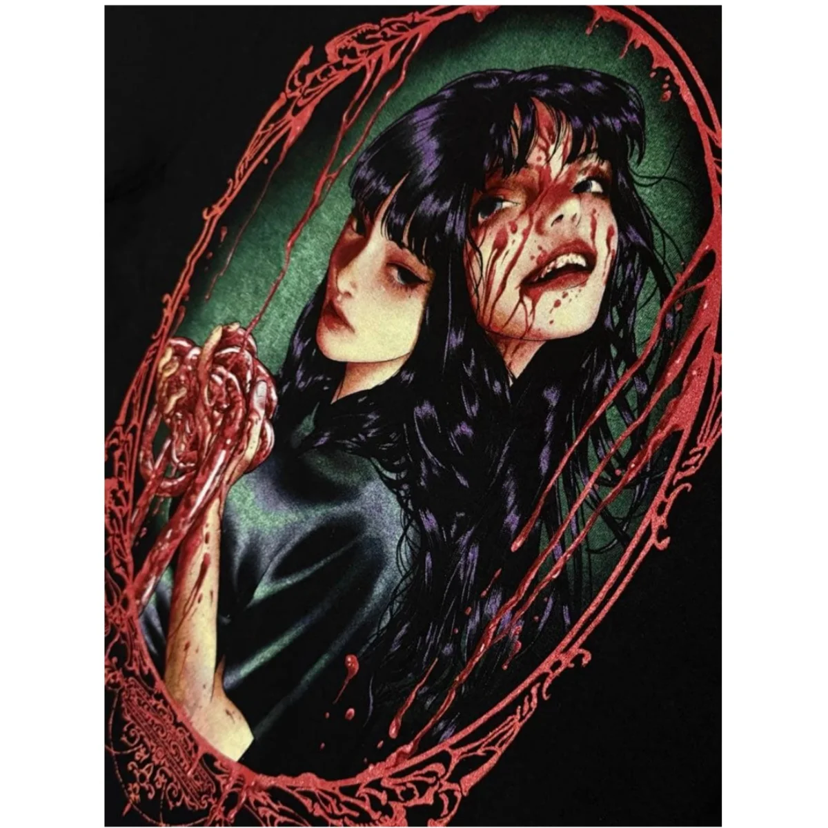 Classic Junji Ito Tomie Horror Manga Y2K Aesthetics Graphic T-Shirt Cotton Men Women Streetwear Tee